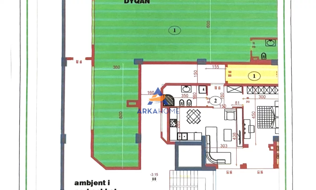 Shtepi ne shitje Apartament ne Tirane, 1+1, Mobilimi Bosh, pa mobiluar, Pagesa 158,400  Euro.