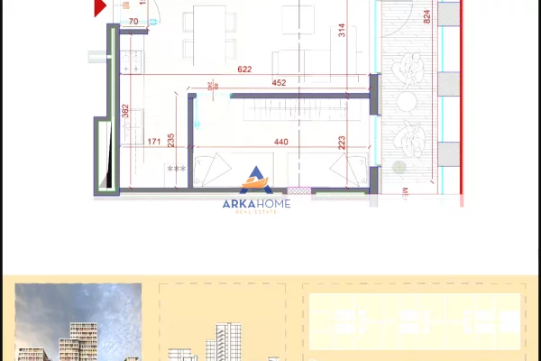 Shtepi ne shitje Apartament ne Tirane, 2+1, Mobilimi Bosh, pa mobiluar, Pagesa 221,760  Euro.