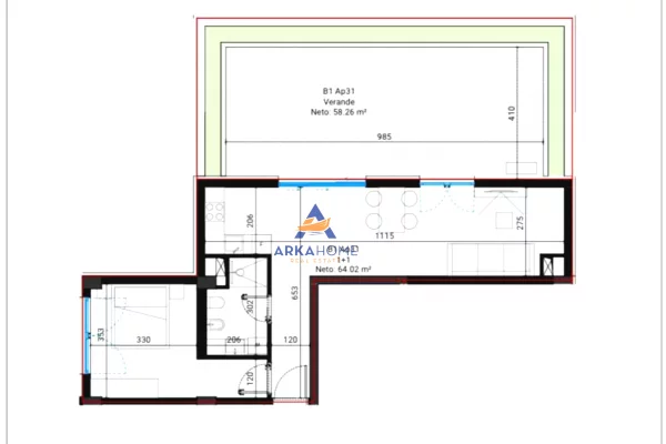 Shtepi ne shitje 1+1 ne Vlore - 441,540 Euro