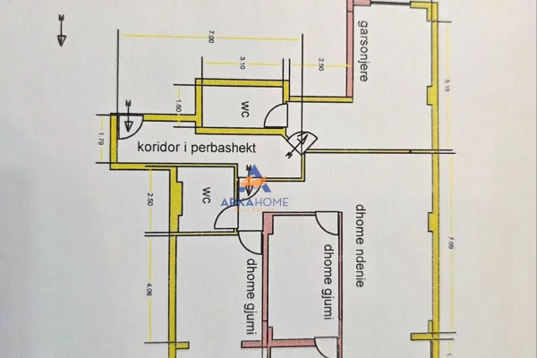 Shtepi me qera Apartament ne Tirane, 2+1, Mobilimi Bosh, pa mobiluar, Pagesa 900  Euro.