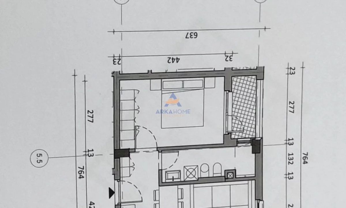 Shtepi ne shitje Apartament ne Tirane, 1+1, Mobilimi Bosh, pa mobiluar, Pagesa 84,100  Euro.