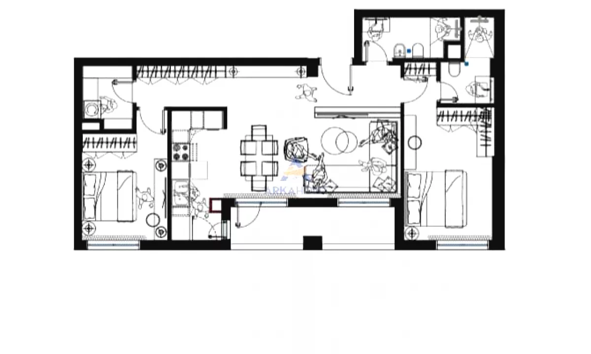 Shtepi ne shitje Apartament ne Tirane, 1+1, Mobilimi Bosh, pa mobiluar, Pagesa 163,850  Euro.