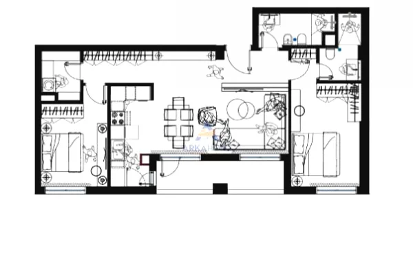 SHITET APARTAMENT 2+1 "REZIDENCA OXA ,FRESK" 163850 EURO