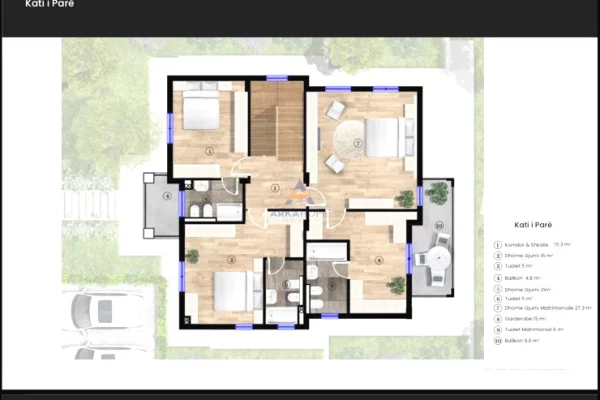 Shtepi ne shitje Vila Luksoze ne Tirane, 5+1, Mobilimi Bosh, pa mobiluar, Pagesa 1,028,500  Euro.