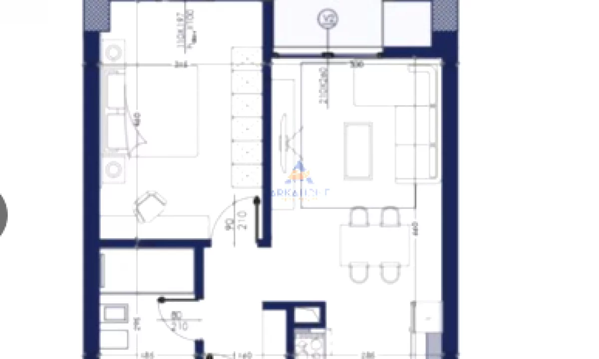 Shtepi ne shitje Apartament ne Tirane, 1+1, Mobilimi Bosh, pa mobiluar, Pagesa 73,600  Euro.