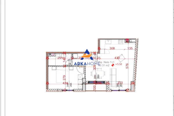 House for Sale 1+1 in Tirana - 129,500 Euro