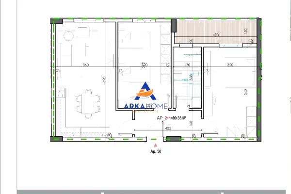 SHITET APARTAMENT 2+1+BALLKON " ⁠KAMEZ " 91.820 EURO