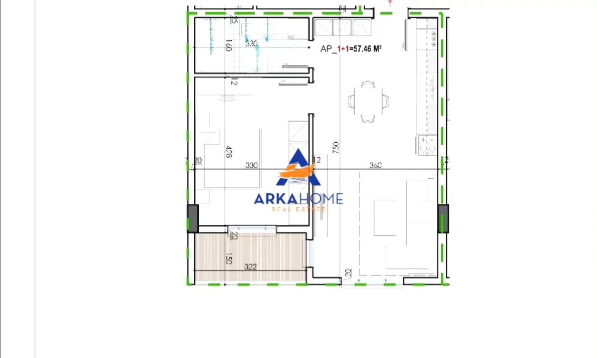 Shtepi ne shitje Apartament ne Tirane, 1+1, Mobilimi Bosh, pa mobiluar, Pagesa 59,060  Euro.