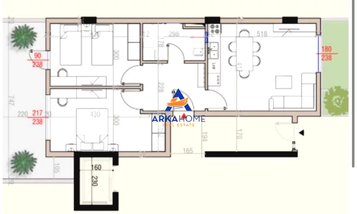 Apartment for sale in Tirana 2+1, Emty
