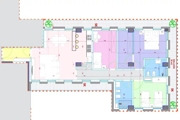 SHITET APARTAMENT 3+1+VERAND "BLLOK" 75000 EURO