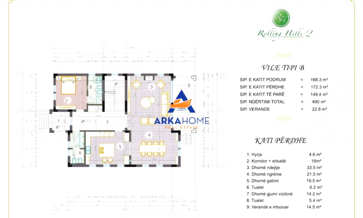 Shtepi ne shitje Vila Luksoze ne Tirane, 7+1, Mobilimi Bosh, pa mobiluar, Pagesa 1,600,000  Euro.