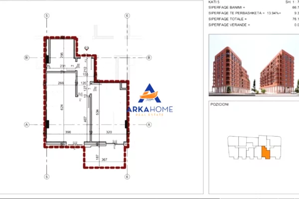 SHITET APARTAMENT 1+1+BALLKON "FUSHA AVIACIONIT" 16.742.000 LEKE