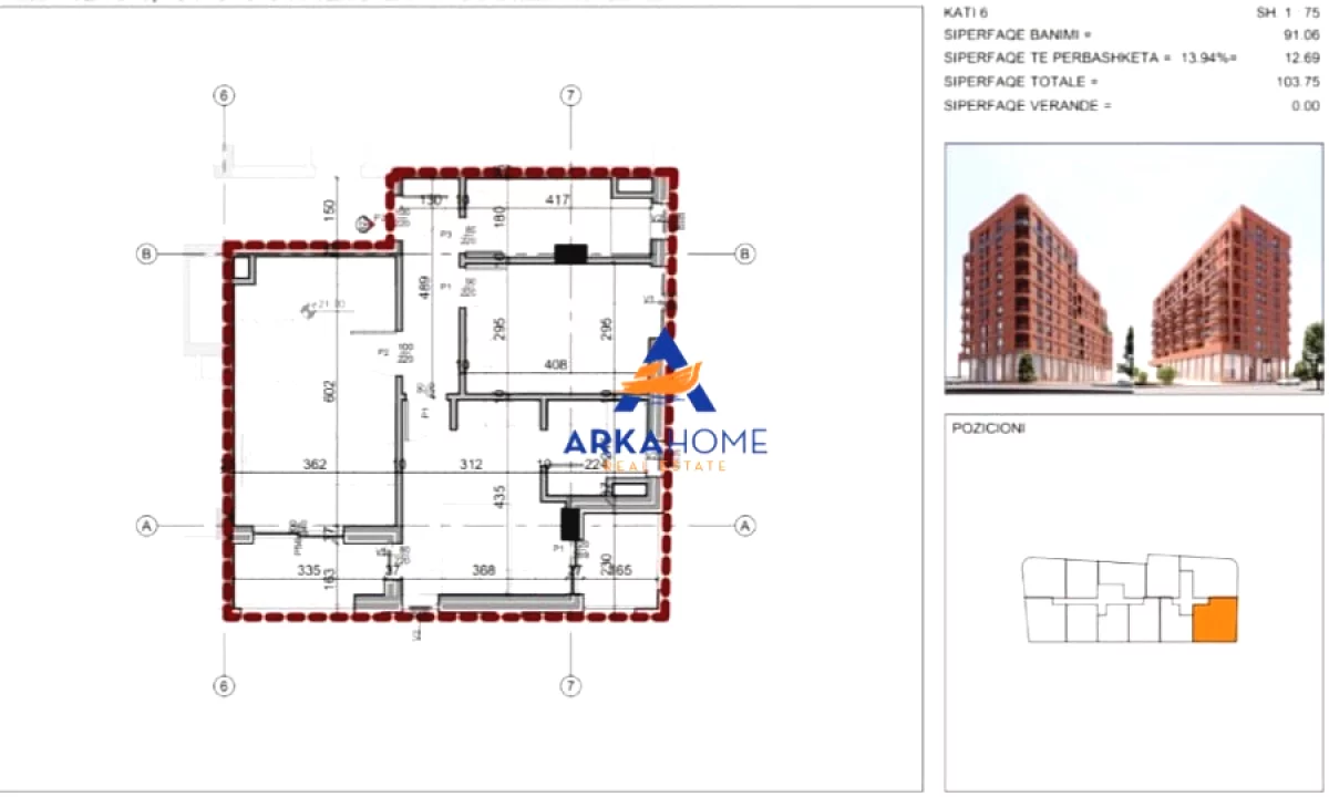 Appartamento in vendita a Tirana 2+1, Vuoto