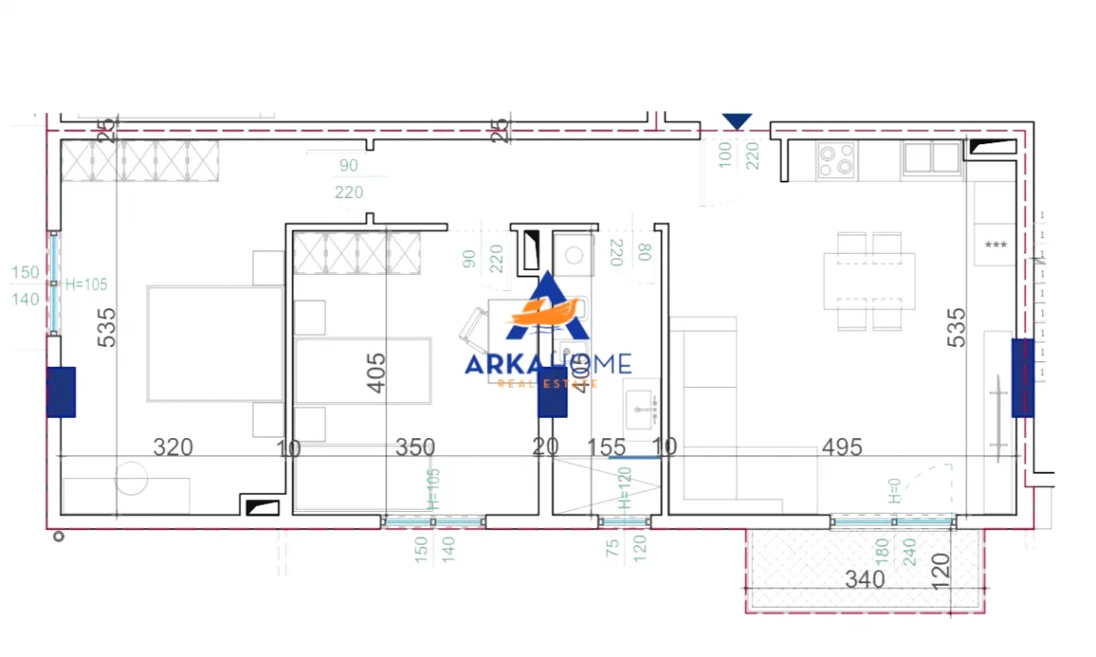 Apartment for sale in Tirana 2+1, Emty