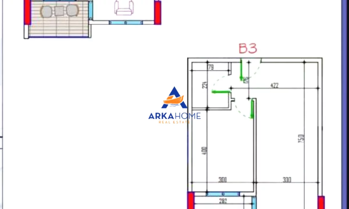 Apartment for sale in Durres 1+1, Emty