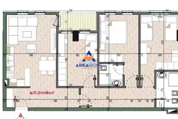 JEPET ME QERA APARTAMENT 3+1 "ZOGU ZI " 1200 EURO