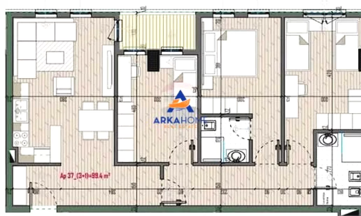 Shtepi me qera Apartament ne Tirane, 3+1, Mobilimi E mobiluar, Pagesa 1,200  Euro.