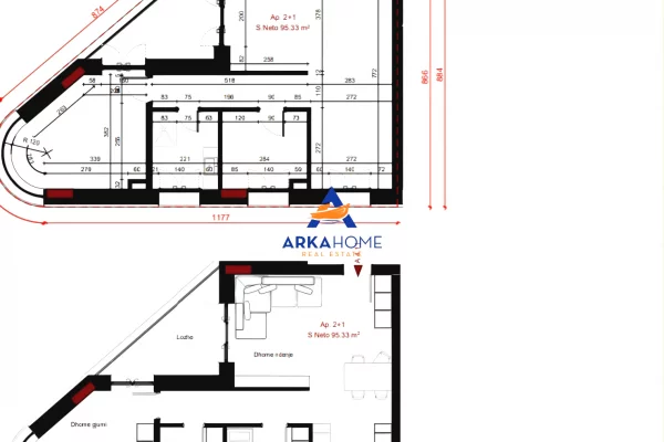 APARTAMENT PER SHITJE 2+1+BALLKON " GEGA OIL , PASKUQAN " 159.796 EURO (1400 EURO/M2)