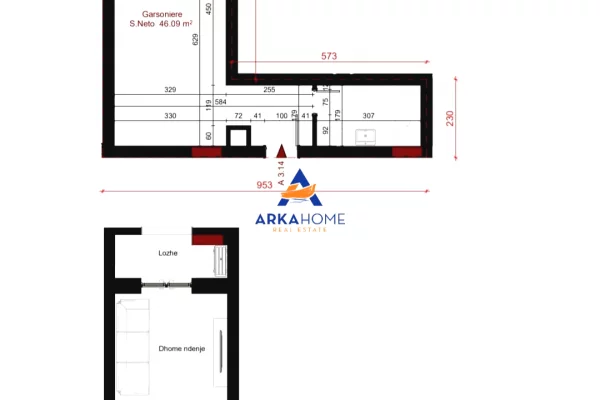 SHITET GARSONIERE " GEGA OIL , PASKUQAN " 63.457 EURO( 1150 EURO / M2)