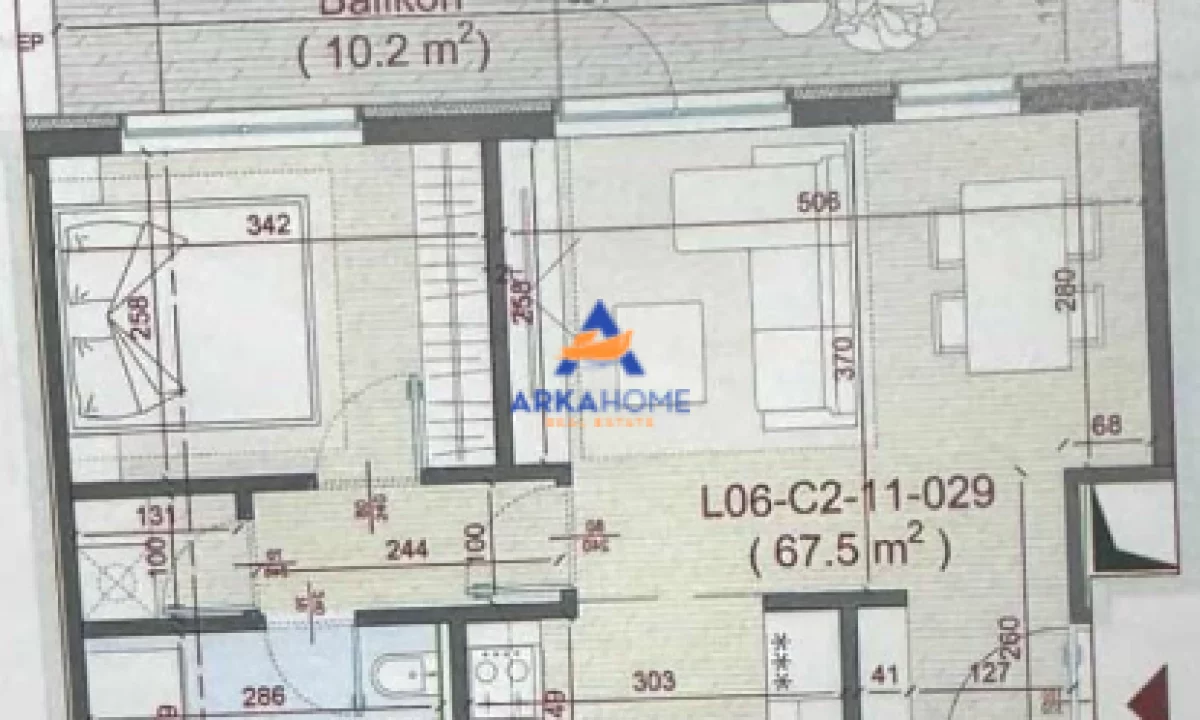 Apartment for sale in Tirana 1+1, Emty