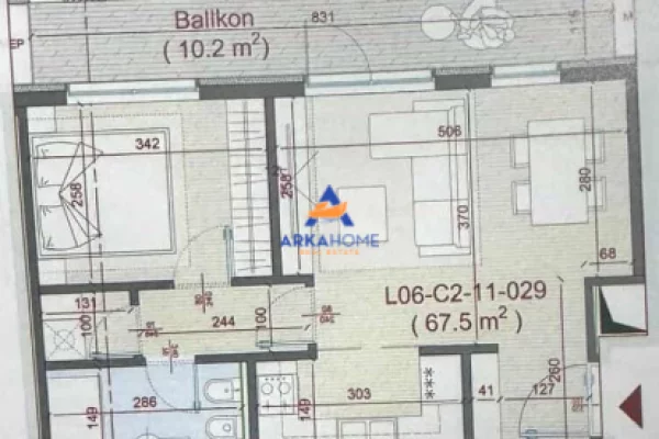 SHITET APARTAMENT 1+1+BALLKON 