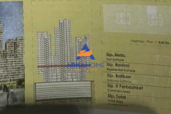 Apartment for sale in Tirana 1+1, Emty