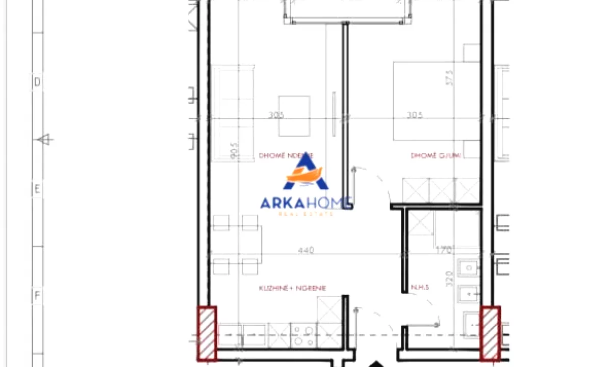 Apartment for sale in Tirana 1+1, Emty