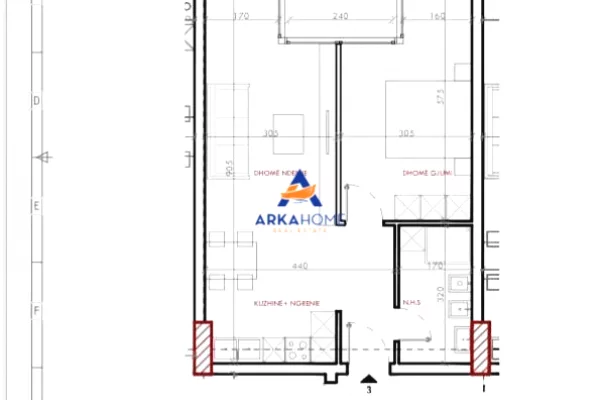 House for Sale 1+1 in Tirana - 86,000 Euro