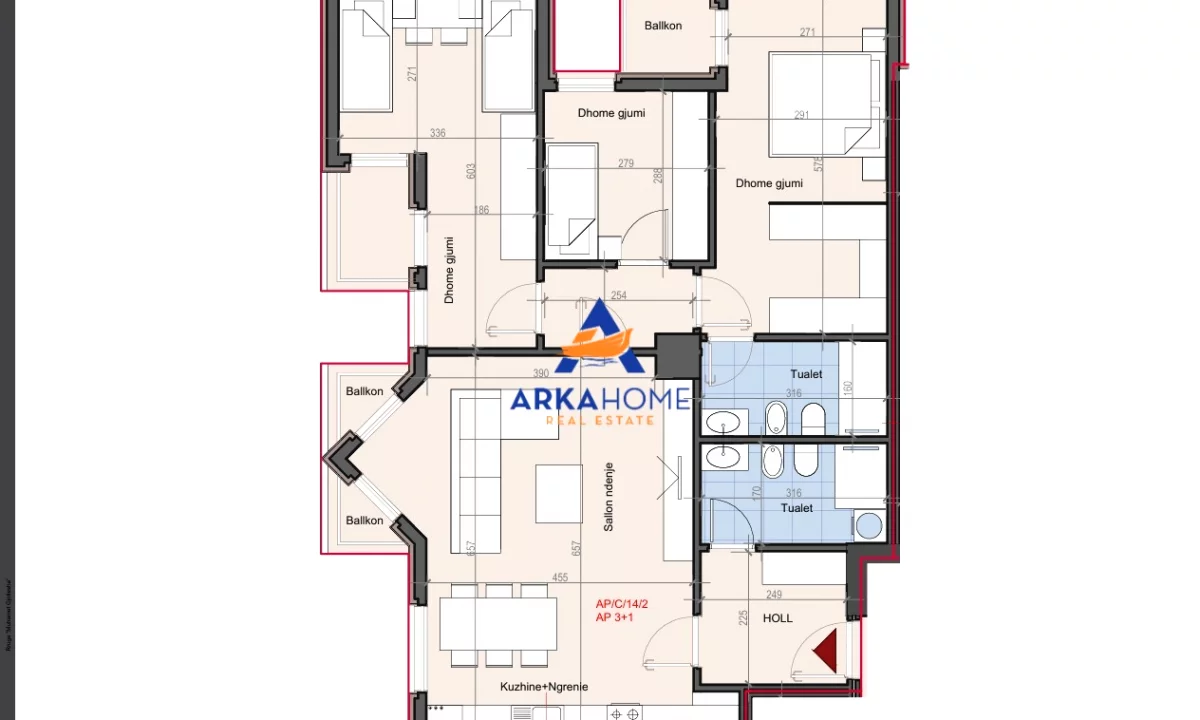 Apartment for sale in Tirana 3+1, Emty