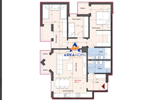 House for Sale 3+1 in Tirana - 377,500 Euro