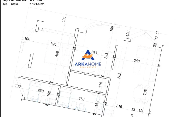 SHITET APARTAMENT 2+1+ BALLKON "RRUGA JAVER MALO" 202.800 EURO