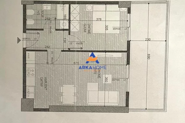 SHITET APARTAMENT 1+1+ BALLKON "FUSHA E AVIACIONIT" 128.340 EURO