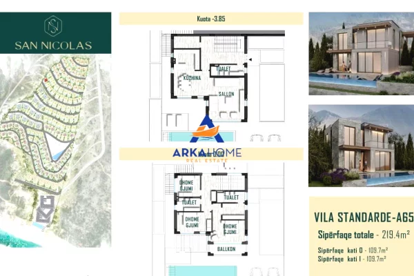 SHITET VILË INDIVIDUALE STANDARTE "PALASE, VLORE" 1.200.000 EURO