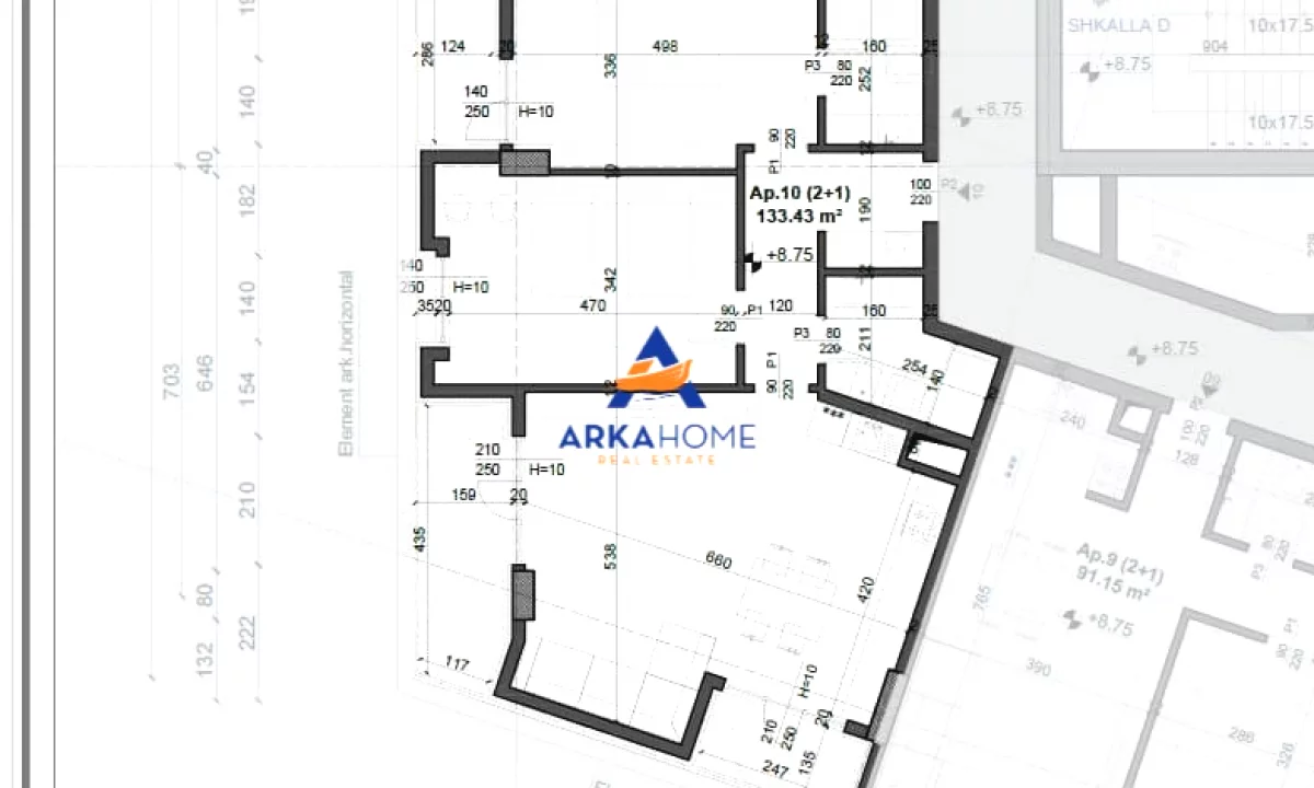 Apartment for sale in Tirana 2+1, Emty