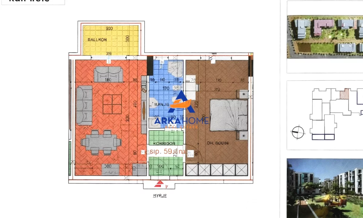 Apartment for sale in Tirana 1+1, Furnished