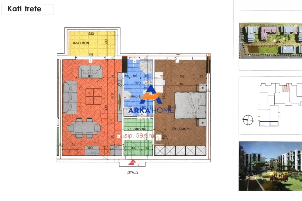 SHITET APARTAMENT 1+1+BALLKON TEK “RESIDENCA KLENSI” 150.000 EURO