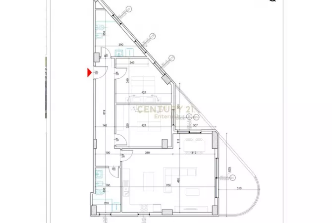 Shtepi ne shitje Apartament ne Tirane, 2+1, Mobilimi Bosh, pa mobiluar, Pagesa 240,000  Euro.