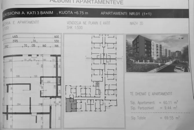 Shtepi ne shitje 1+1 ne Tirane - 65,377 Euro