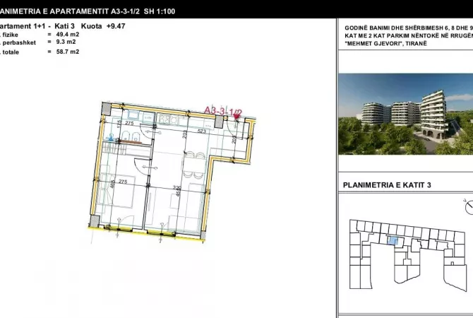 House for Sale 1+1 in Tirana - 64,700 Euro