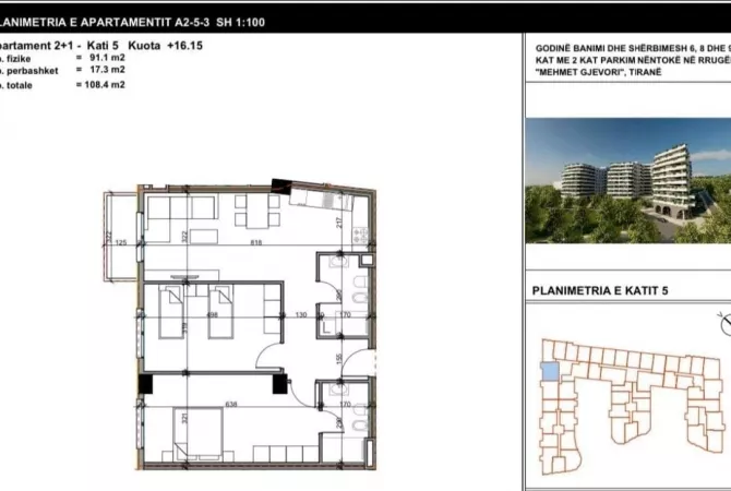 Shtepi ne shitje 2+1 ne Tirane - 119,240 Euro