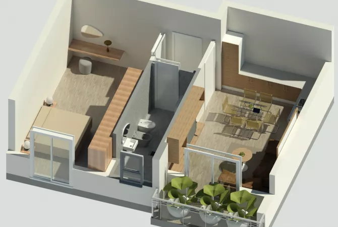 Casa in vendita 1+1 a Tirana - 68,000 Euro