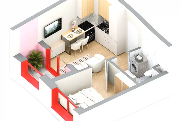 Shtepi ne shitje 1+1 ne Tirane - 70,000 Euro