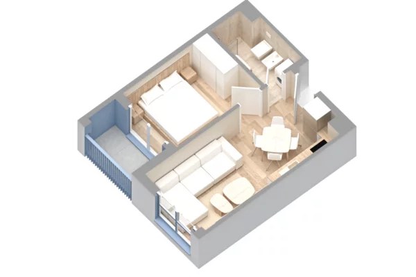 House for Sale 1+1 in Tirana - 74,000 Euro