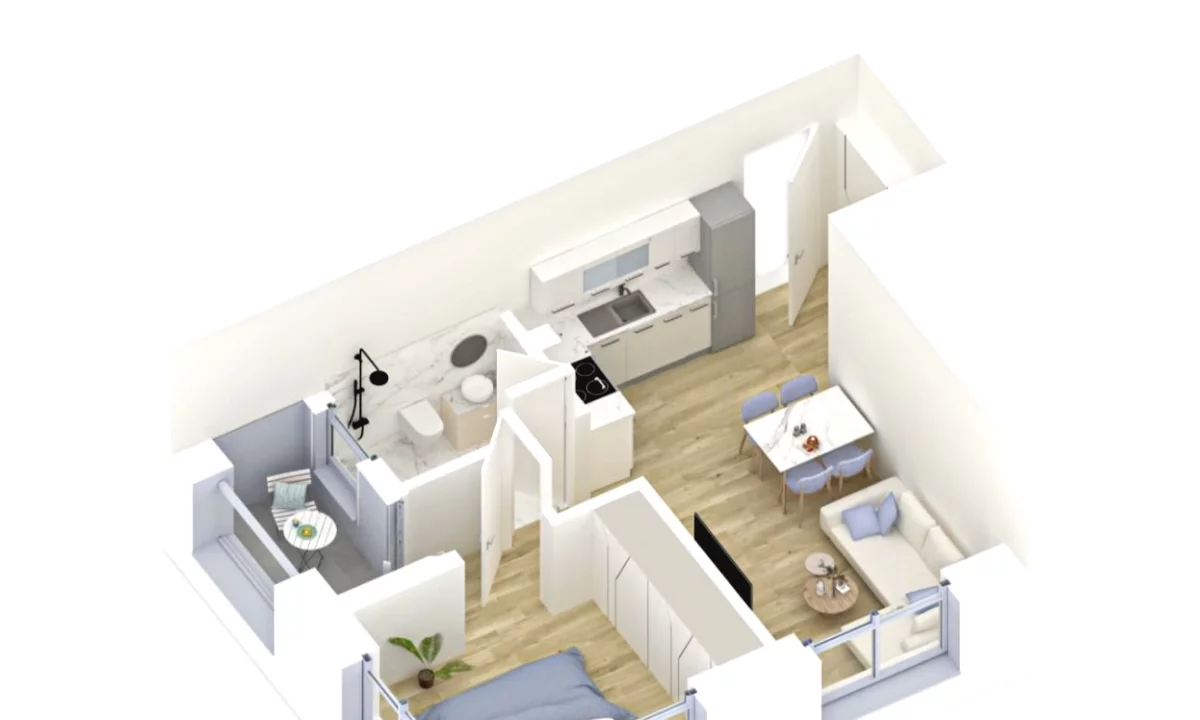 Shtepi ne shitje Apartament ne Tirane, 1+1, Mobilimi Bosh, pa mobiluar, Pagesa 105,000  Euro.