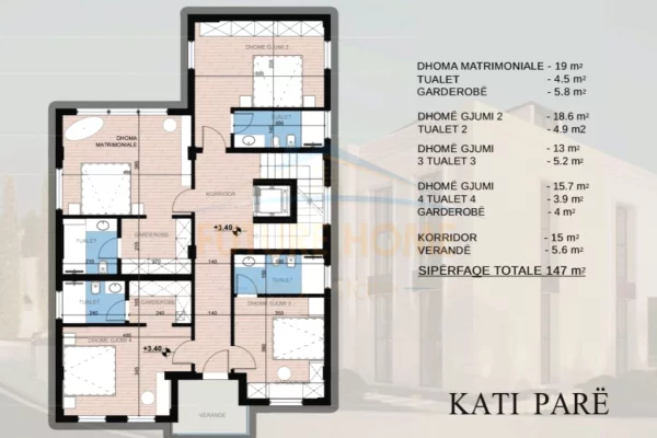 Luxury villas for sale in Tirana 4+1, Emty