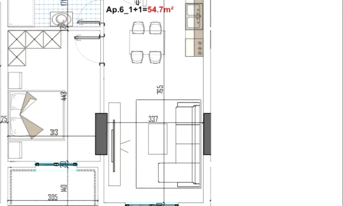 Shtepi ne shitje Apartament ne Tirane, 1+1, Mobilimi Bosh, pa mobiluar, Pagesa 105,000  Euro.