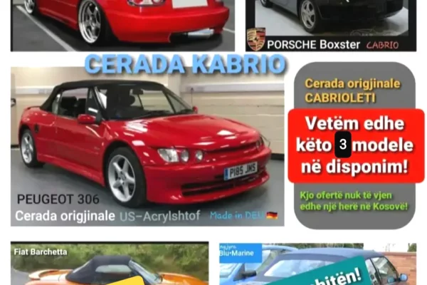 Mbulese origjinale (cerade) per Peugeot 306 Cabrio