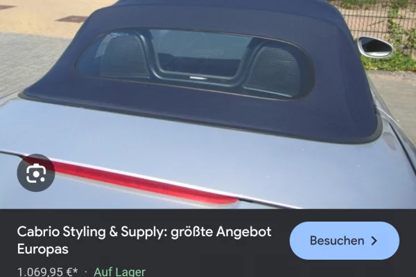 Mbulese kabrioleti (cerade) per  Porsche Boxster