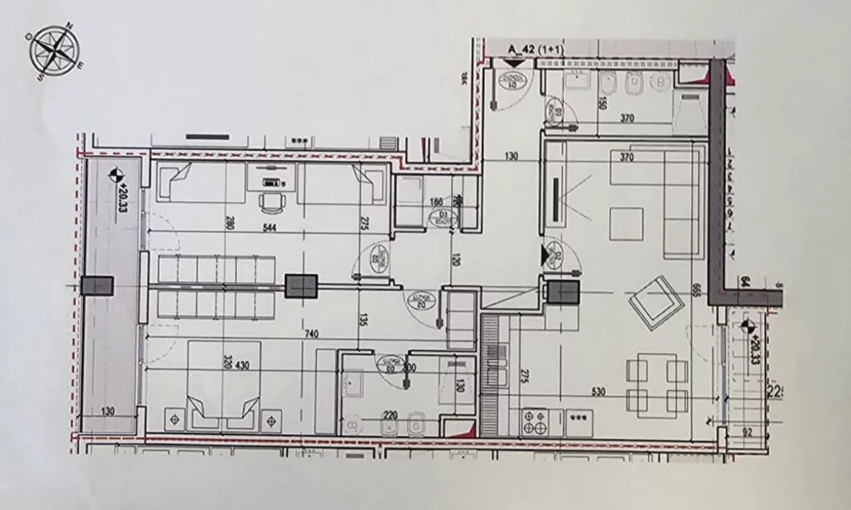 Shtepi ne shitje Apartament ne Tirane, 2+1, Mobilimi Bosh, pa mobiluar, Pagesa 241,500  Euro.