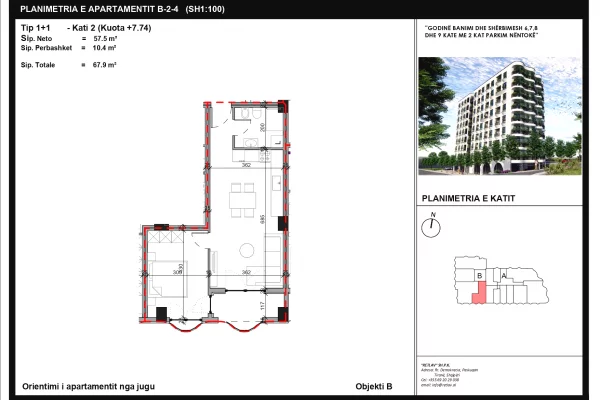 Shtepi ne shitje 1+1 ne Tirane - 88,000 Euro